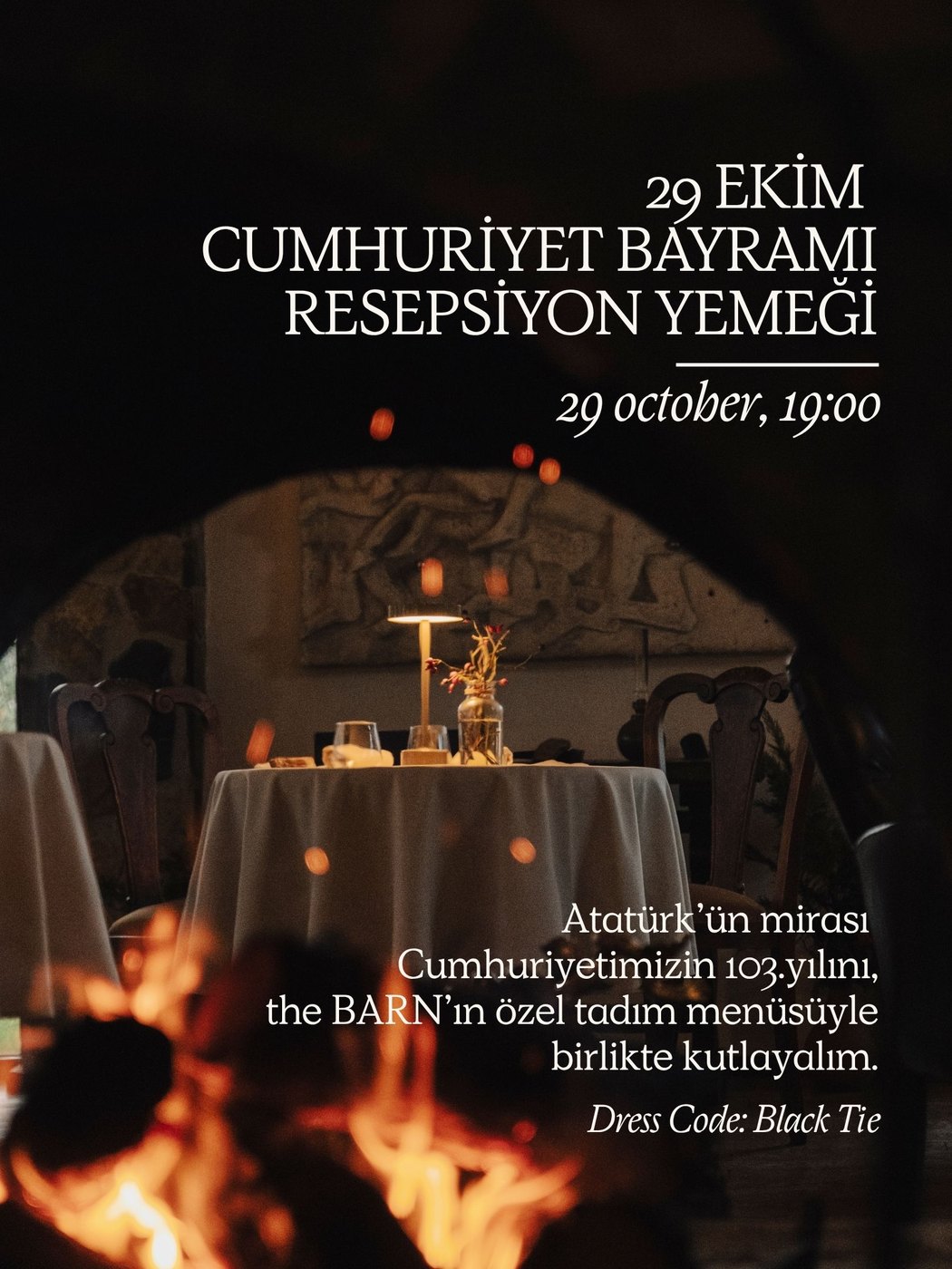 29 Ekim Cumhuriyet Bayramı Resepsiyon Yemeği