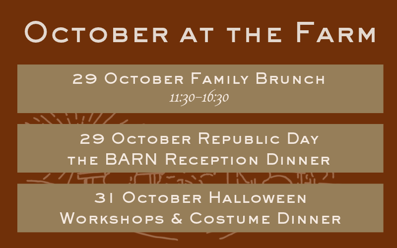 October at the Farm — 29 & 31 Ekim etkinlikleri
